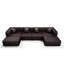 Canapé modulaire à compression en faux cuir 134,4 pouces