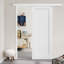 Hidden Style Track Solid Manufactured Wood Panel White Primed Sliding Barn Door With Installation Hardware Kit(No Assembly Required)-111086078-125554071