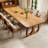 Burlywood Rectangular Solid Wood Dining Table-217827182