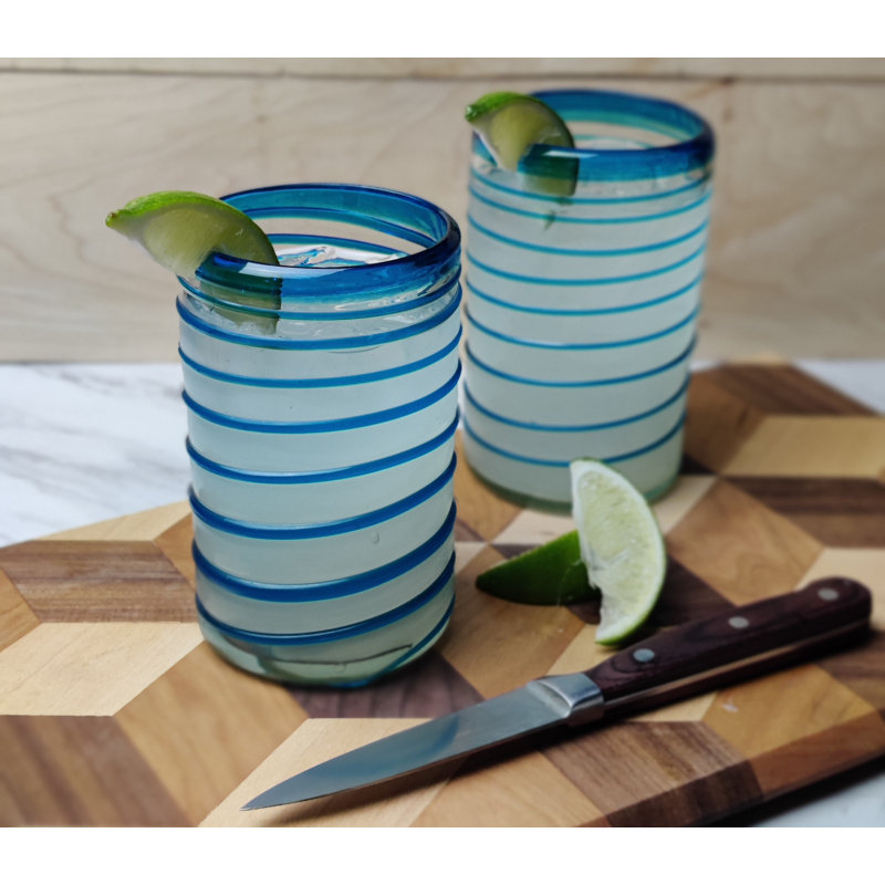 Verres mexicains soufflés à la main Storme - Verres 14 oz, 14 oz