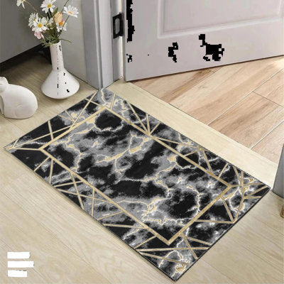 Abstract Flokati Area Rug