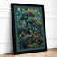 Ornamental Peacock Art Deco - Framed Print-1309802528-1309802542