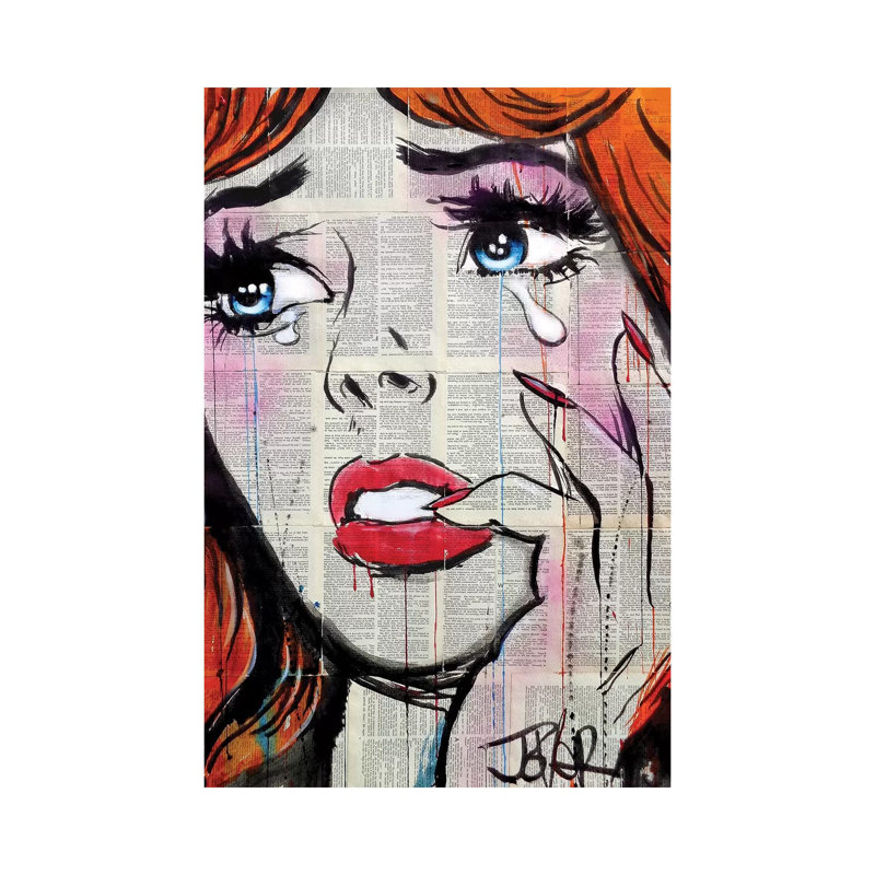 Retro Pop Tears by Loui Jover - Wrapped Canvas Print, 101.6 cm H x 66.04 cm W x 3.175 cm D