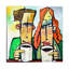 Coffee Date by Tim Nyberg - Wrapped Canvas Painting-1796074749