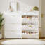 Modern Shoe Cabinet With 3 Flip Drawers & 2 Small Drawers & Hook-787897389