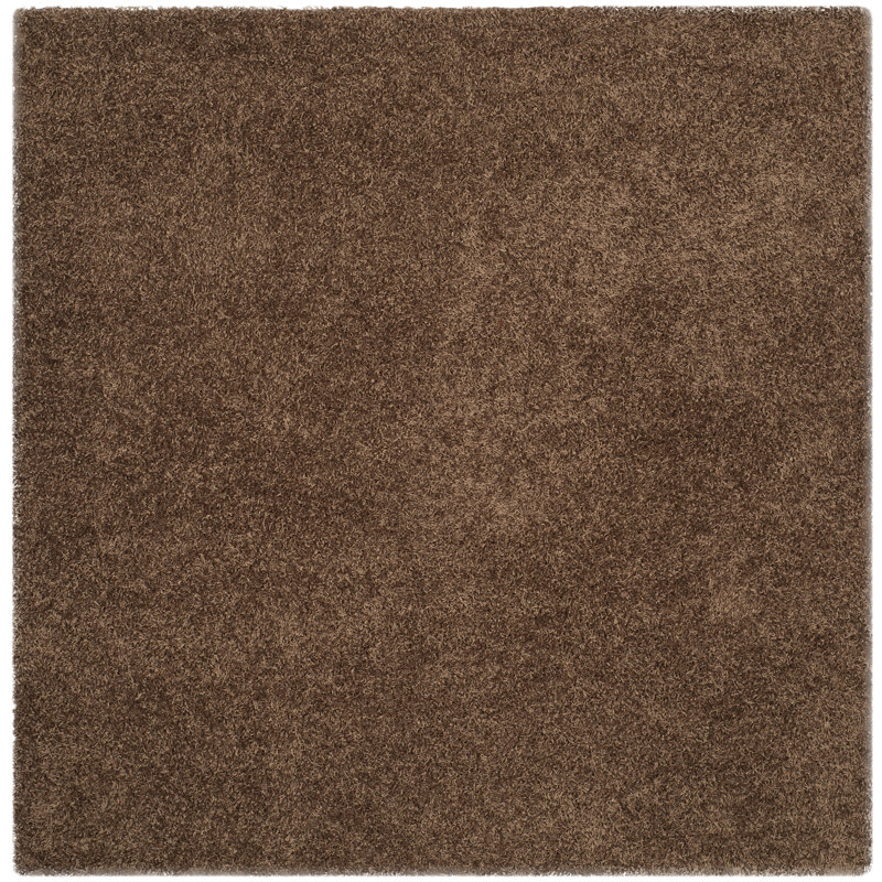 Assar Handmade Tufted Light Brown Area Rug , Square 7'