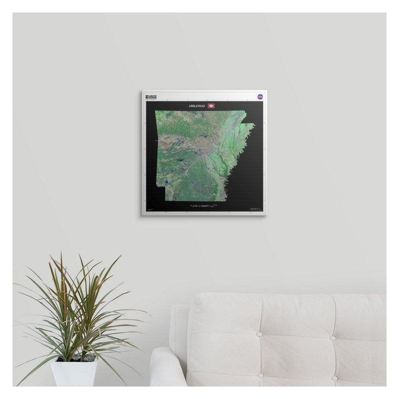 « arkansas-usg state mosaic », impression, Toile, H 35 po x l 35 po x P 1,5 po