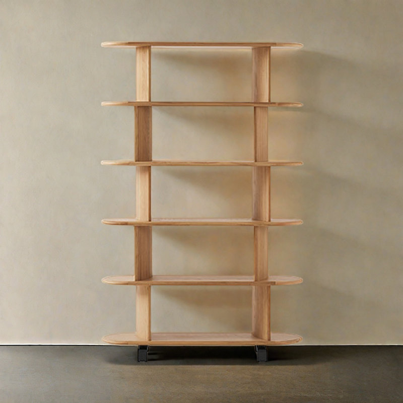 Bibliothèque artistique et tendance, Brun, (6 tablettes) H 73,2 po x l 47,2 po x P 14,1 po