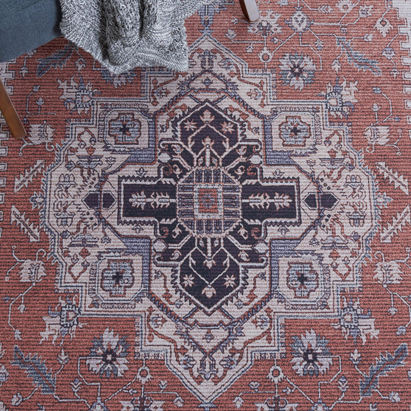 Isai Performance Machine Washable Oriental Rug, Rectangle 3' x 5'