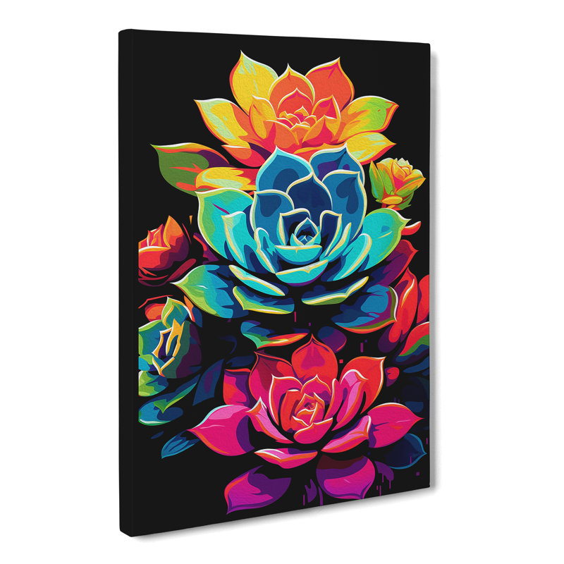 Succulent Pop - Wrapped Canvas, 60cm H x 40cm W x 3cm D