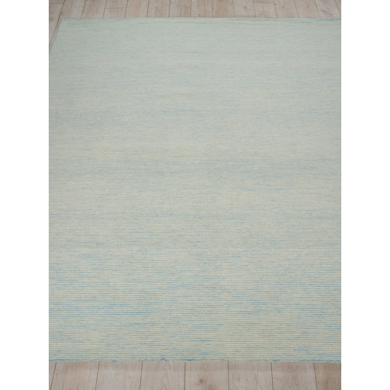 Benton Hand Tufted New Zealand Wool Blue Area Rug, 6'X9'