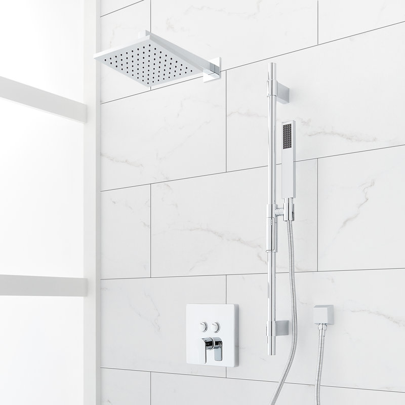 Système de douche Hibiscus Simple Select avec barre coulissante et douche à main