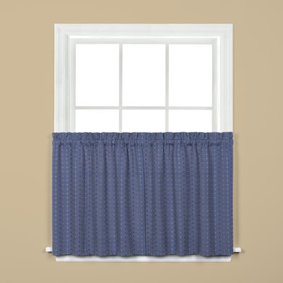 Saratoga Cotton Blend Polka Dots Cafe Curtain