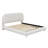 Upholstered Platform Bed With Thick Fabric, Solid Frame And Stylish Curve-Shaped Design