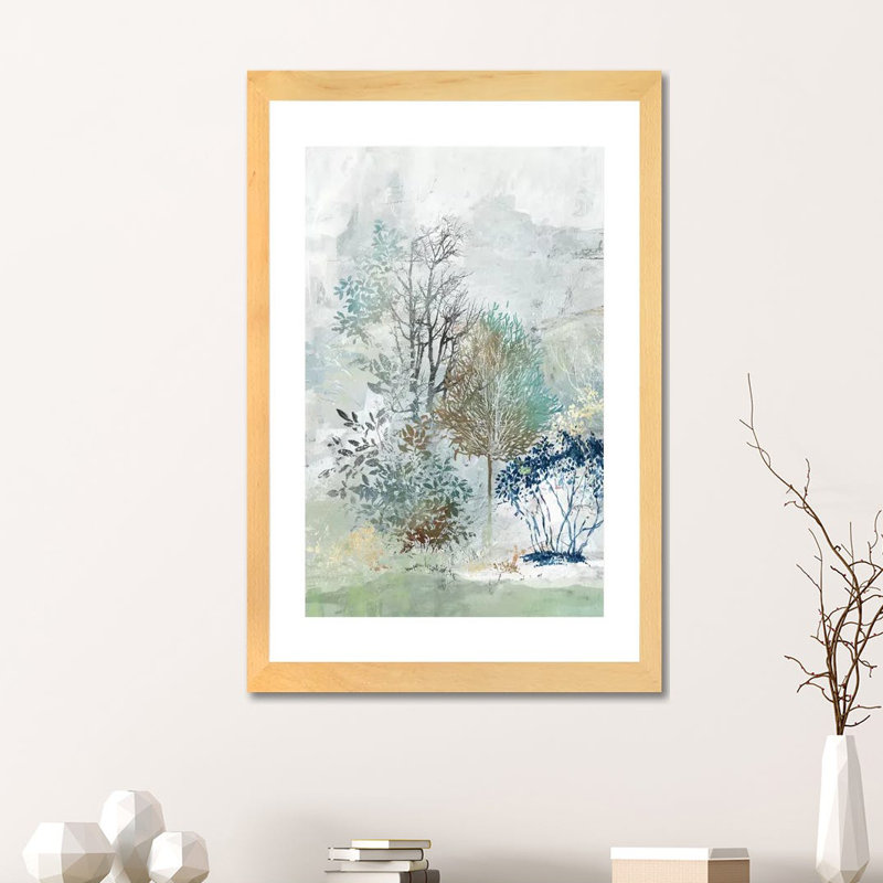 "Silence mystère I" par Allison Pearce, reproduction d’art, H 32 po x l 24 po x P 1 po, Blanc, Papier encadré noir