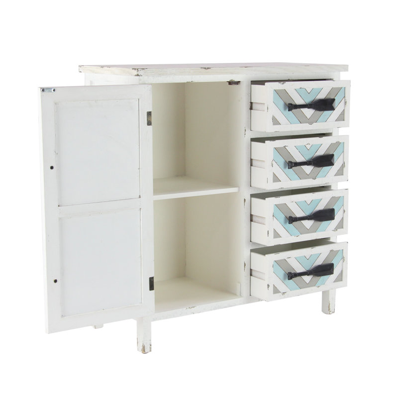 Duxbury Solid Wood 4 -Drawer Accent Cabinet