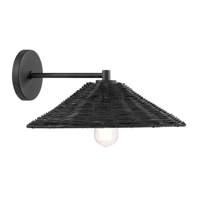 Applique murale 1 lumière Meridian en noir mat