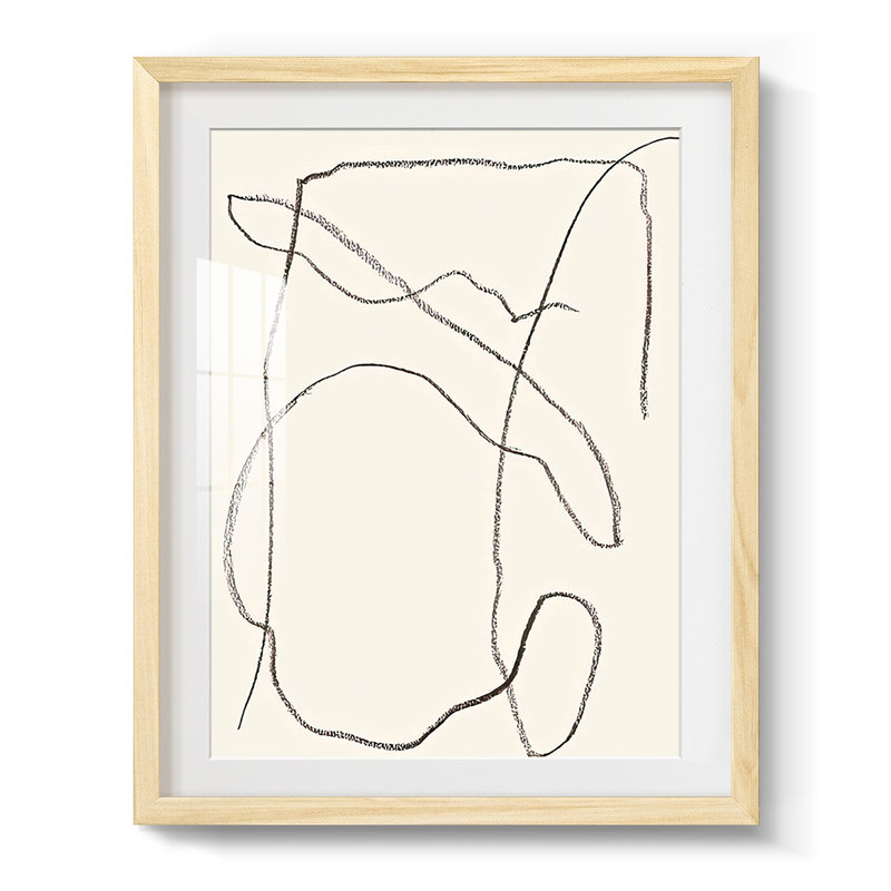 Terre d'ombre éthéré II - impression encadrée avec verre et mat, Naturel