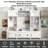 Modern Style 4-In-1 Multiple Functions Hallway Coat Rack With Seven Metal Black Hooks, Entryway Bench Hall Tree With Ample Storage Drawer-284543901