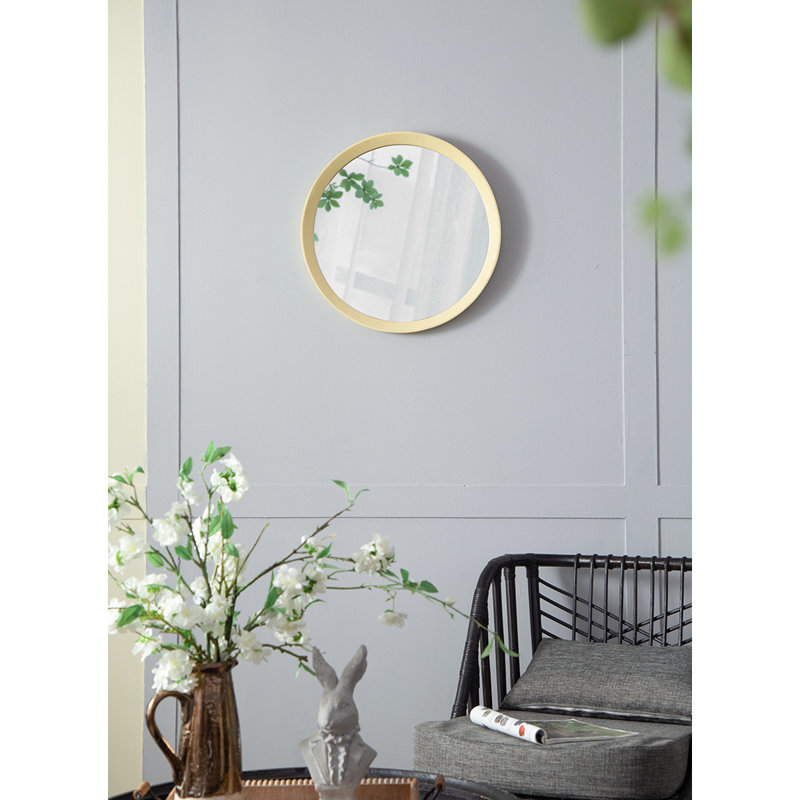 Miroir mural rond, Crème, crème