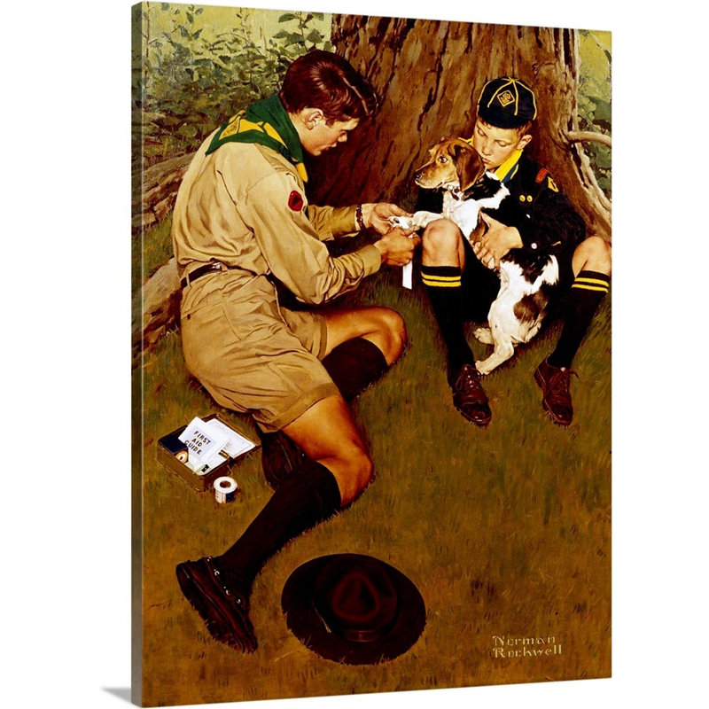 «Friend In Need», art mural sur toile, H 24 po x l 18 po x P 1,25 po, Toile tendue
