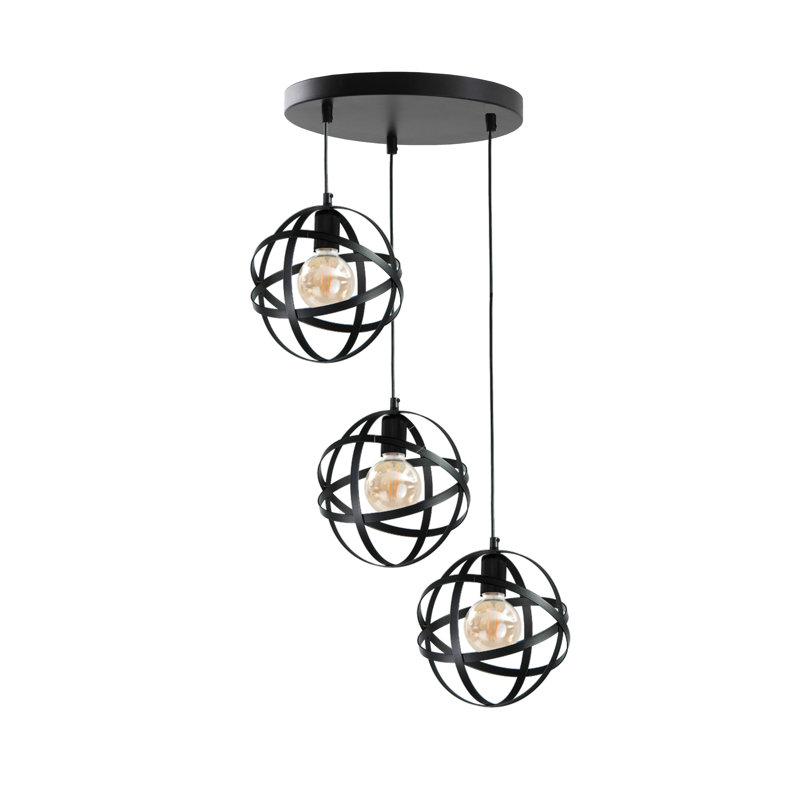 Bobbi-Rose 3 - Light Cluster Pendant, Black, Black