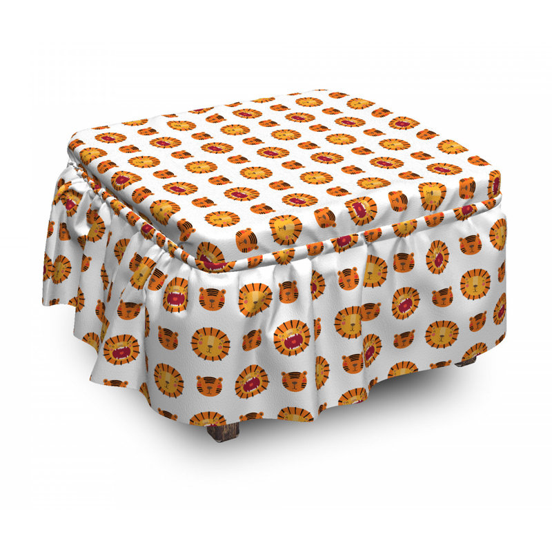 Housse pour repose-pieds de lion funky forms tiger