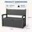 120 Gallon Durable Resin Outdoor Storage and Organization Deck Box Ideal For Garden Patio Furniture and Supplies-134204471