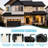 16”h 1-light Matte Black Outdoor Wall Lights, 1 Pack Outdoor Wall Sconce With Clear Glass(bulb Not Include)-926300096