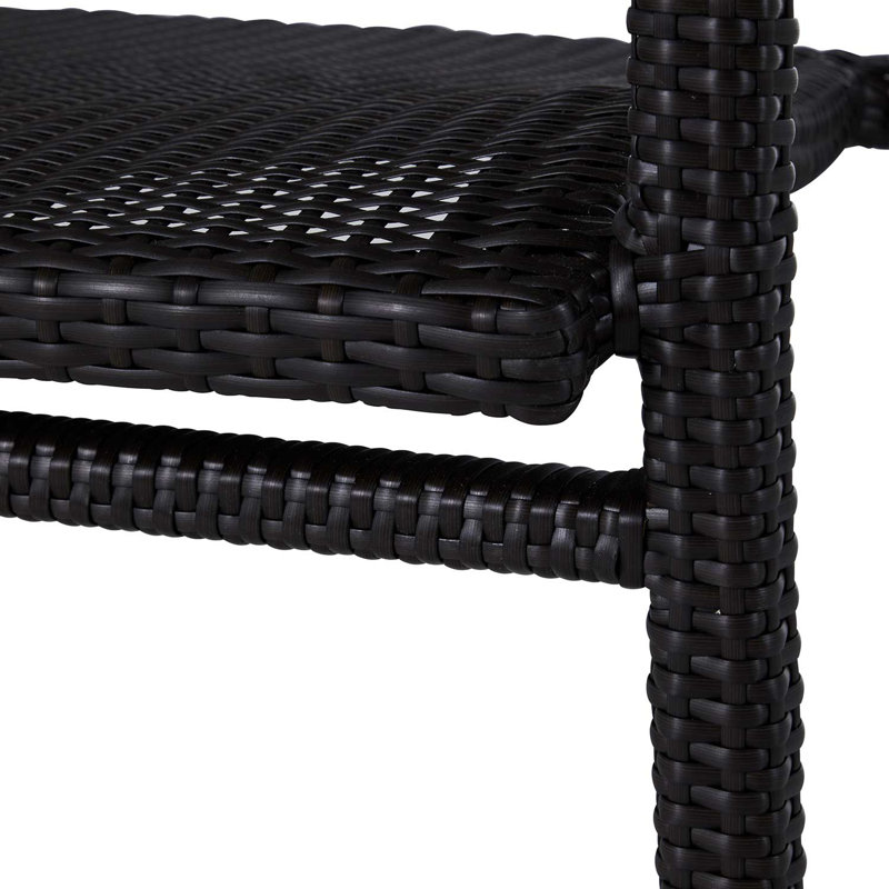 Skye Wicker Garden Bench, Skye #2 Black Walnut