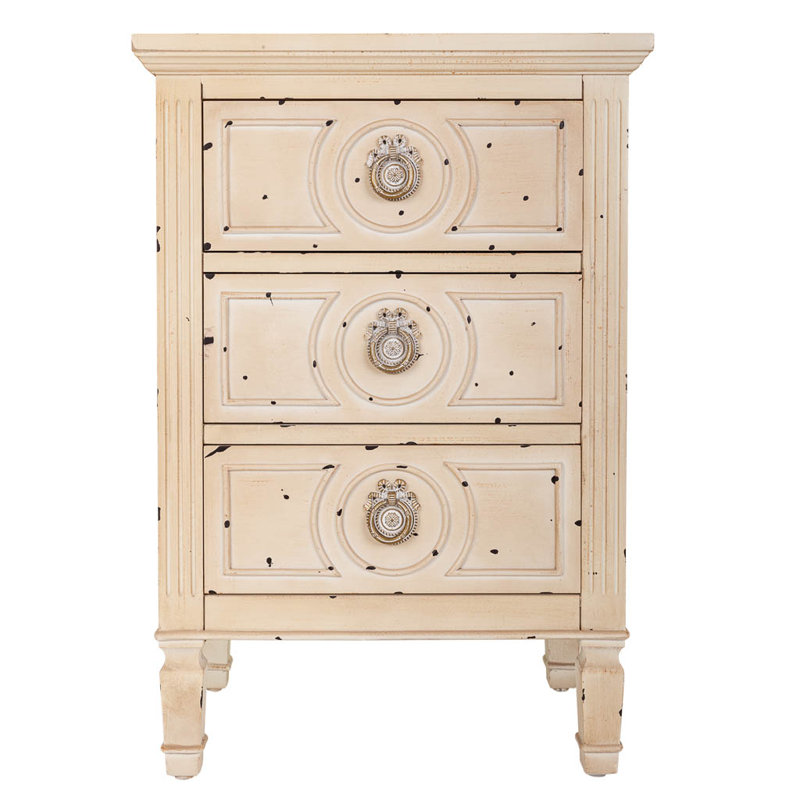 Sandra 46cm W Solid + Manufactured Wood Bedside Table