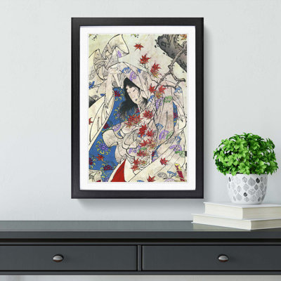Autumn in Sumiyoshi by Tsukioka Yoshitoshi - Framed Print