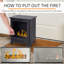 Coker Belfry Heating 40 cm W Black Ethanol Bio-Ethanol Fireplace