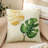 Tropical Monstera Leaf Decorative Throw Pillow covers Set of 4 – Green and Yellow Botanical Print Cushion Covers for Sofa, Bed & Living Room size 18"x18"-1544387758