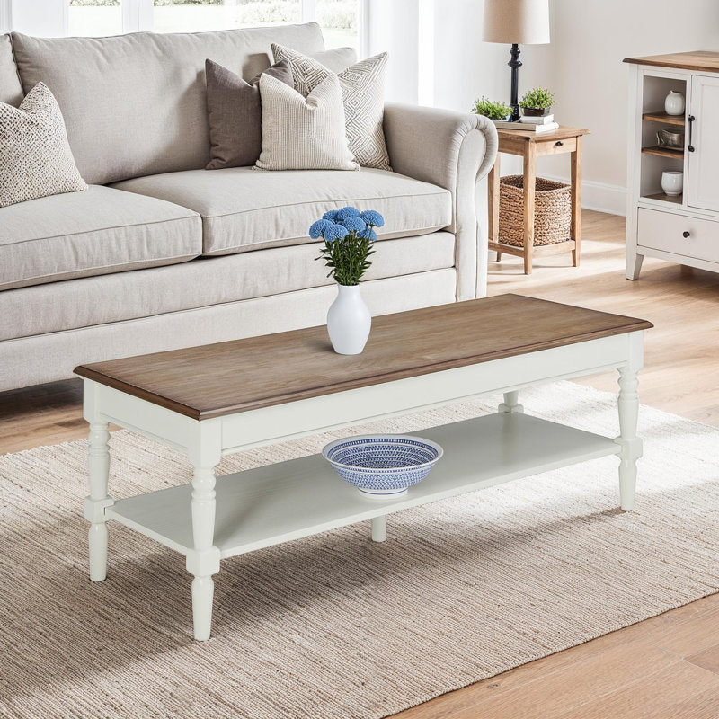 Mayall Single Coffee Table, Driftwood, White