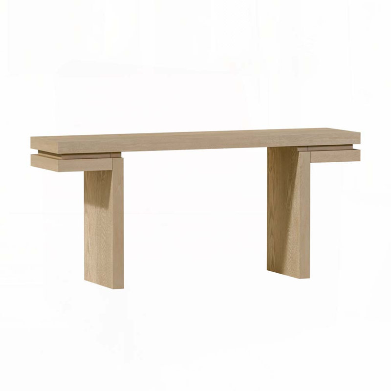 66"L Farmhouse Console Table, Oak