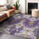 Premium Machine Washable Prisco Purple Rug