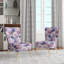 Chaise d'appoint rembourrée exquise mauve à motif floral II