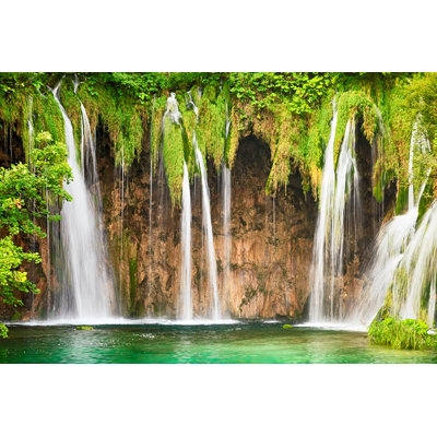 Summer View of Waterfall by Rusm