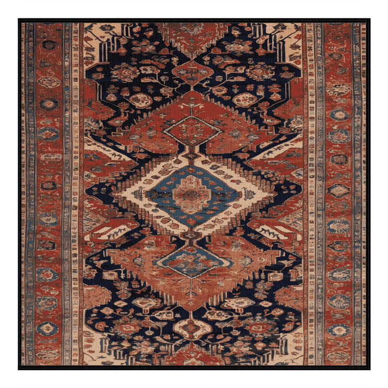 Tapis brun lavable à la machine, Carré 3 pi