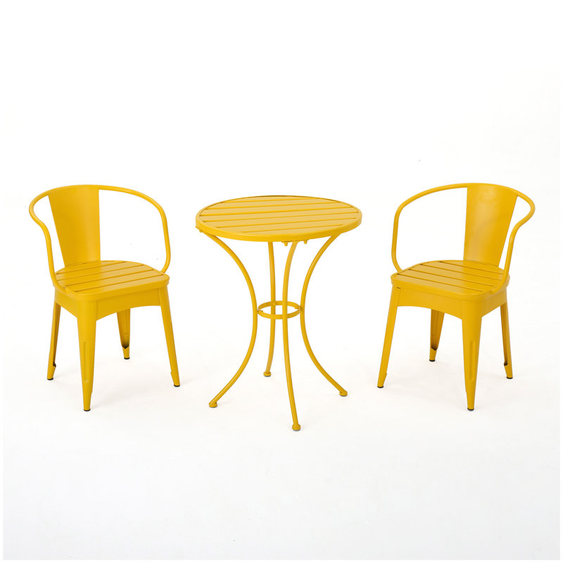ENSEMBLE MÉTAL 3 PCS COLMAR, Jaune