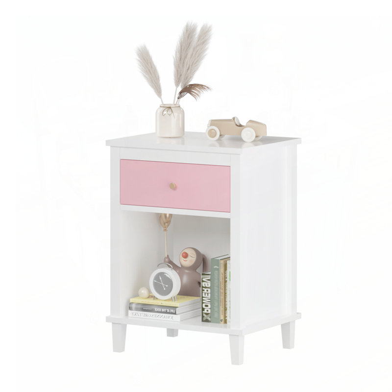 Table de chevet minimaliste de style moderne avec tiroirs et compartiments de rangement pour le salon et la chambre à coucher Halase