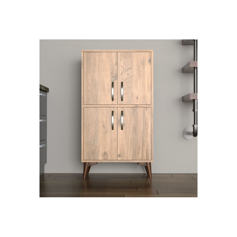 Modern Multi-Purpose Cabinet, Atlantic Pine Finish, 23.6 x 42.9 x 13.8 inches | 100% Melamine Coated Particle Board, Thickness: 0.7 inches | Numerous Shelves & Additional Storage, Ideal for Home or Office Use