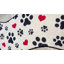 Tapis noir pour chien en forme d'os pattes noires - 46 x 27 po (116 x 68 cm)