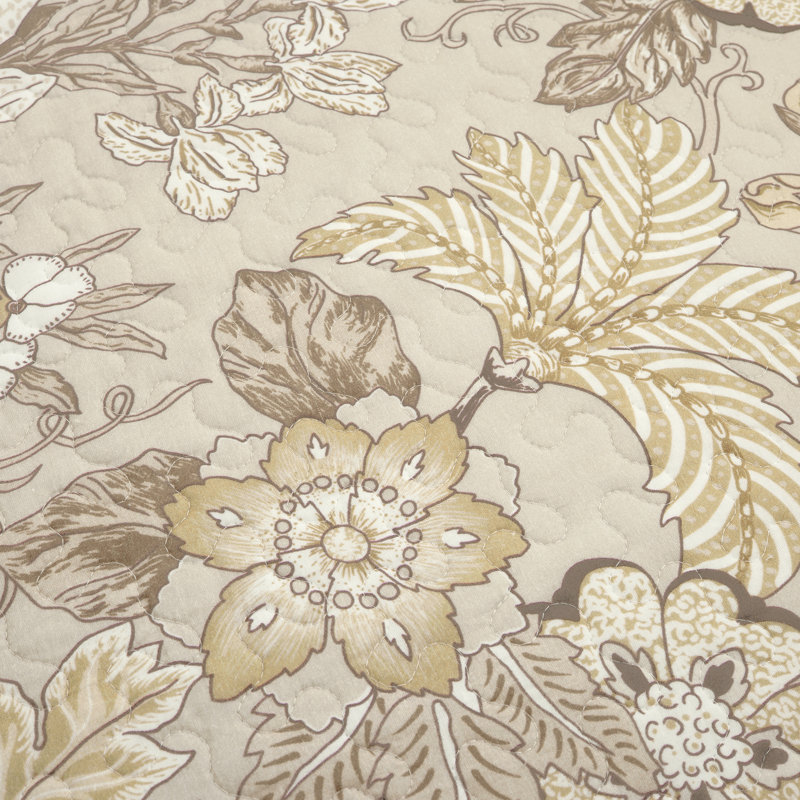 Lush Decor Sydney Floral Reversible Cotton Quilt Set, Queen Quilt