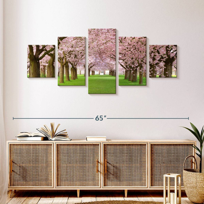 Cherry Blossom Trees, 24" H x 55" W