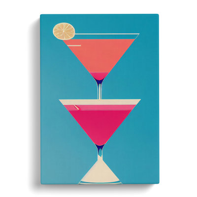Cocktail Geometric - Wrapped Canvas Print