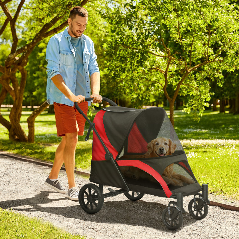 Foldable Pet Stroller, Black