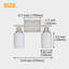 Applique murale 2 lumières en nickel brossé avec abat-jour en verre blanc laiteux, lampe murale Classic Home-128985063