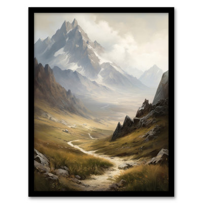 Pettibone The Alps Path Switzerland Mountains - Single Picture Frame Print